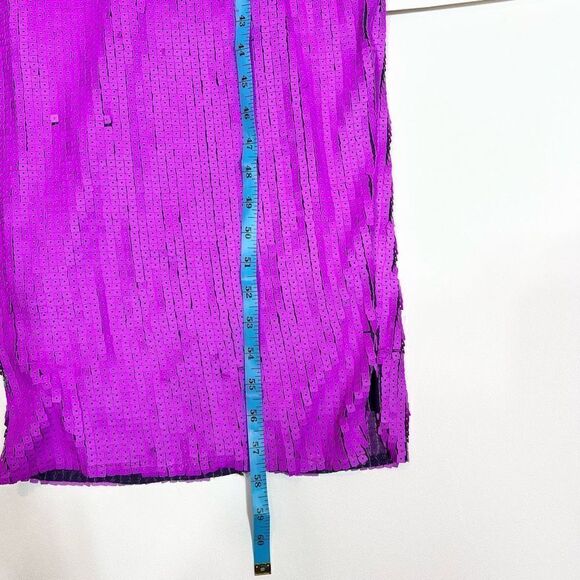 Nasty Gal Dress Womens 4 Midi One Shoulder Open Back Sequin NEW Purple - Picture 10 of 15
